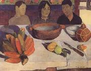 Paul Gauguin The Meal(The Bananas) (mk06) oil on canvas